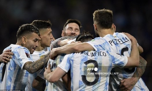 Đội tuyển Argentina hiện tại là một tập thể gắn kết.  Ảnh: AFP