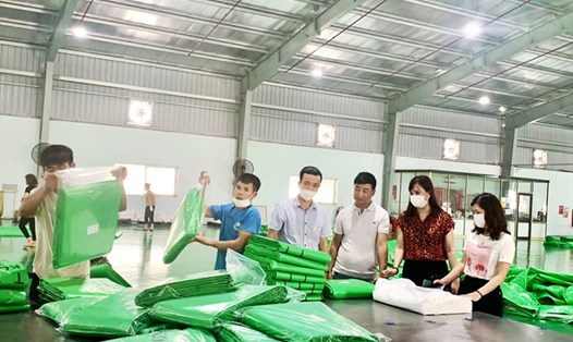 Liên đoàn Lao động huyện Phù Ninh thăm, nắm bắt tình hình đời sống, việc làm tại Công ty TNHH J&P Vina.