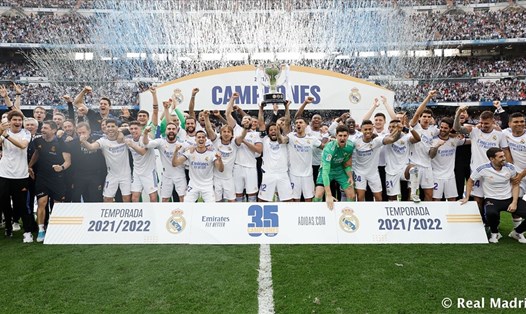 Real Madrid lần thứ 35 vô địch Tây Ban Nha. Ảnh: Real Madrid