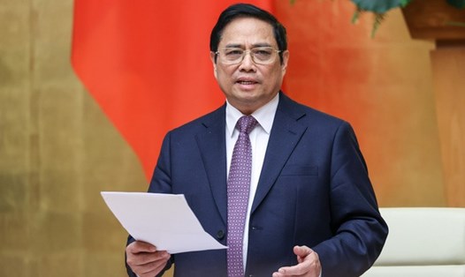 Thủ tướng Chính phủ Phạm Minh Chính phát biểu tại phiên họp. Ảnh: Nhật Bắc
