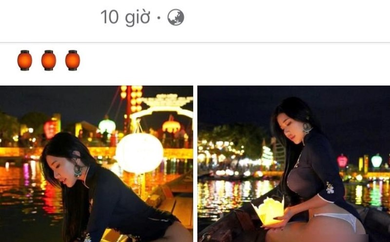 Tài khoản mạng xã hội của cô gái ăn mặc "nuy" được cho chụp ở Hội An, đang gây làn sóng phê phán của cộng đồng mạng Việt Nam (ảnh FB)