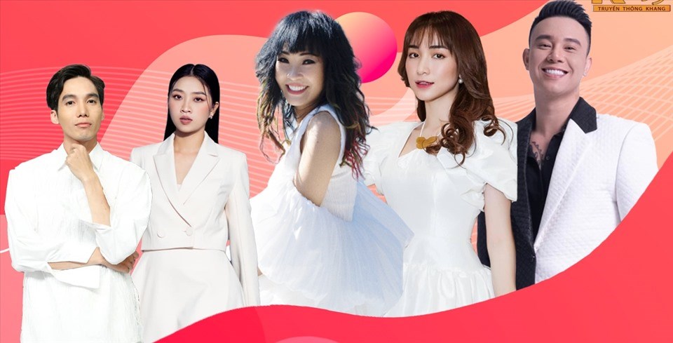 Hòa Minzy và dàn nghệ sĩ tham gia trong chương trình. Ảnh: BTC. Hòa Minzy và dàn nghệ sĩ tham gia trong chương trình. Ảnh: BTC.