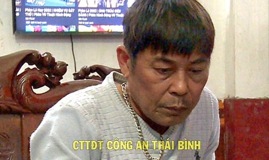 Đối tượng Lê Hữu Hải bị bắt giữ. Ảnh: CA Thái Bình