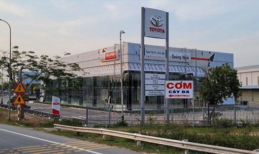 Công ty TNHH Toyota Tiến Thu Quảng Ngãi xây dựng công trình không phép bị chính quyền TP.Quảng Ngãi xử phạt.