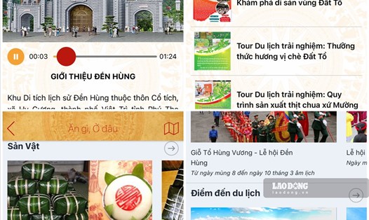 Ứng dụng du lịch thông minh Đền Hùng giúp du khách có trải nghiệm Lễ Giỗ tổ Hùng Vương năm 2022 nhanh chóng, linh hoạt
Ảnh: Khánh Linh