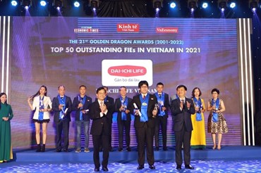 Dai-ichi Life Việt Nam vinh dự nhận Giải thưởng Rồng Vàng 2022 lần thứ 13 liên tiếp.