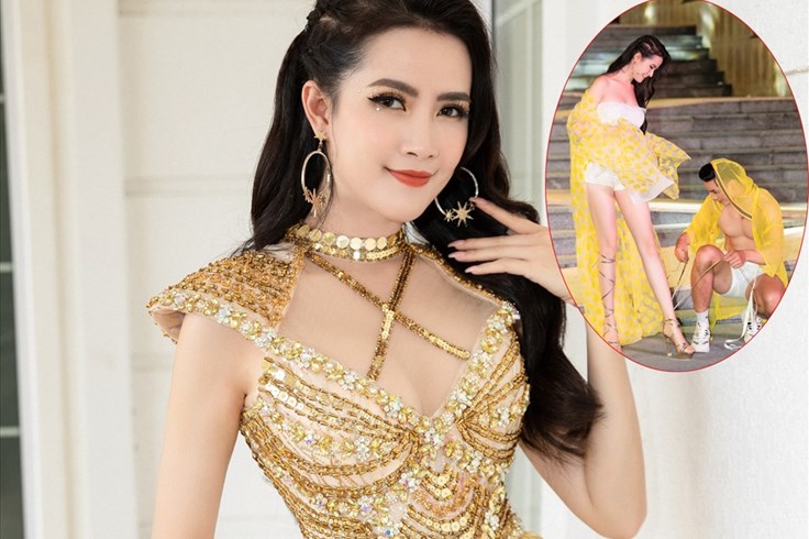Cao Xuân Tài hỗ trợ Hoa hậu Phan Thị Mơ khi gặp sự cố  ﻿  ﻿
