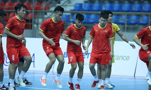 Tuyển Futsal Việt Nam quyết tâm mang về tấm huy chương vàng đầu tiên. Ảnh: LĐO.