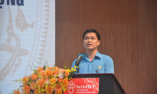 Ông Ngọ Duy Hiểu – Phó Chủ tịch Tổng Liên đoàn Lao động Việt Nam - phát biểu tại buổi lễ.