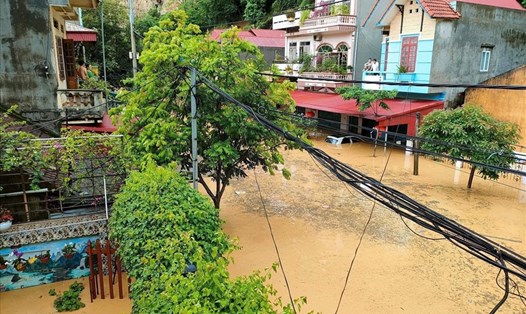 Mưa lớn gây ngập úng, sạt lở đất ở Lạng Sơn trong 2 ngày 9-10.5 gây thiệt hại hàng trăm tỷ đồng. Ảnh: CTV.