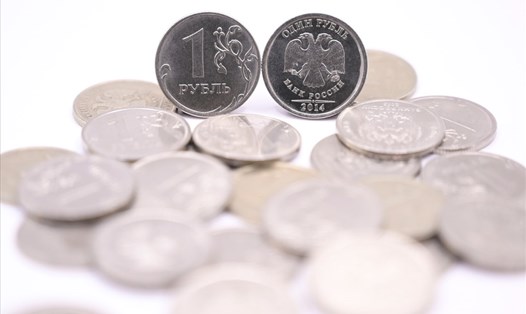 Hình minh họa đồng rúp Nga chụp ngày 11.3.2022. Ảnh: AFP