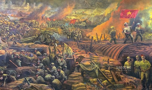Chiến thắng Điện Biên - một trường đoạn trong bức tranh panorama Trận chiến Điện Biên Phủ. Ảnh: Văn Thành Chương