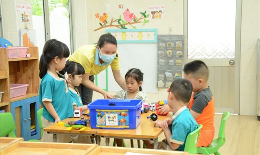 Trẻ theo học tại trường mầm non trên địa bàn TPHCM. Ảnh: Huyên Nguyễn
