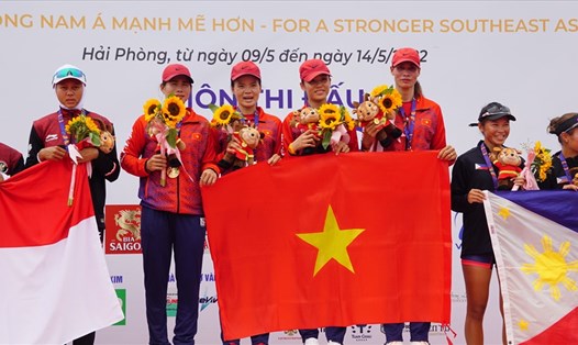 Đội tuyển Rowing có thể giành thêm những tấm huy chương vàng SEA Games 31 cho thể thao Việt Nam. Ảnh: H.H