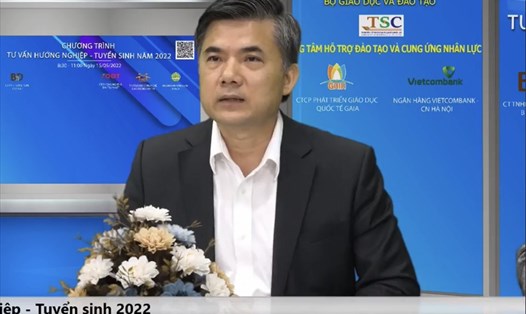 Ông Bùi Văn Linh - Giám đốc Trung tâm hỗ trợ đào tạo và cung ứng nguồn nhân lực (Bộ GDĐT). Ảnh: Thiều Trang