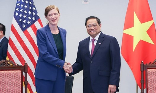 Thủ tướng Phạm Minh Chính và Giám đốc USAID Samantha Power. Ảnh: VGP
