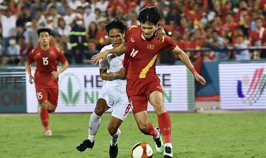 U23 Việt Nam vào bán kết với ngôi nhất bảng A. Ảnh: Minh Hiếu