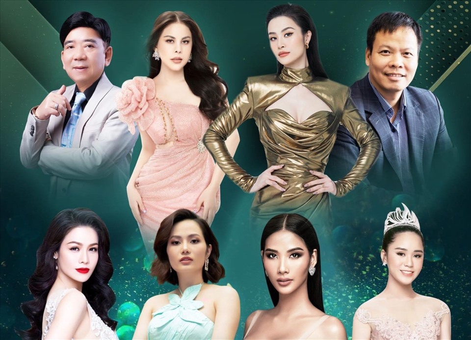 Dàn sao hội ngộ trong bán kết "Hoa hậu Môi trường Việt Nam". Ảnh: BTC.