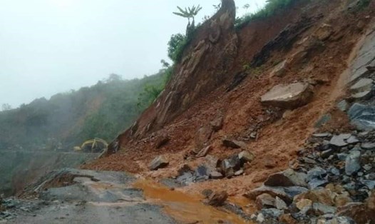 Mưa lớn gây sạt lở nghiêm trọng tại huyện Mường Tè, tỉnh Lai Châu. Ảnh: CTV