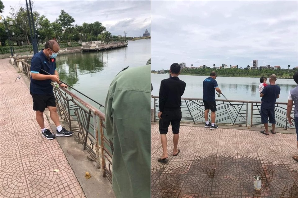 HLV Park Hang-seo tranh thủ đi câu cá khi U23 Việt Nam nghỉ tập