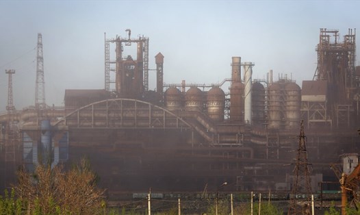 Nhà máy thép Azovstal ở Mariupol, Ukraina. Ảnh: Getty