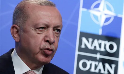 Tổng thống Thổ Nhĩ Kỳ Reccep Tayyip Erdogan không ủng hộ Phần Lan và Thuỵ Điển gia nhập NATO. Ảnh: AFP