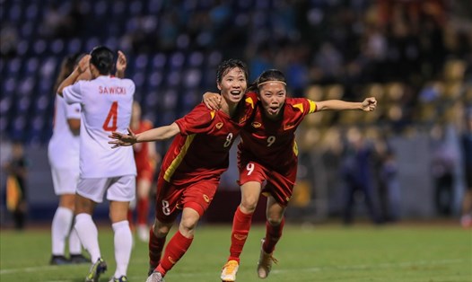 Tuyển nữ Việt Nam chạm trán Myanmar tại bán kết SEA Games 31. Ảnh: P.T
