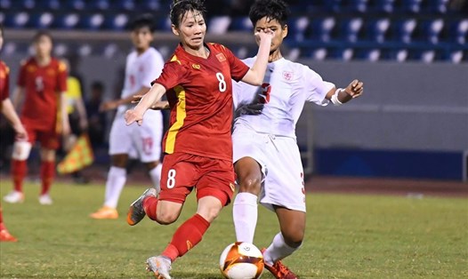 Tuyển nữ Việt Nam là ứng viên giành huy chương vàng môn bóng đá nữ SEA Games 31. Ảnh: Minh Hiếu
