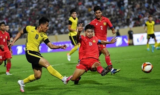 Luqman Hakim đã ghi 3 bàn cho U23 Malaysia tại vòng bảng SEA Games 31. Ảnh: Bernama