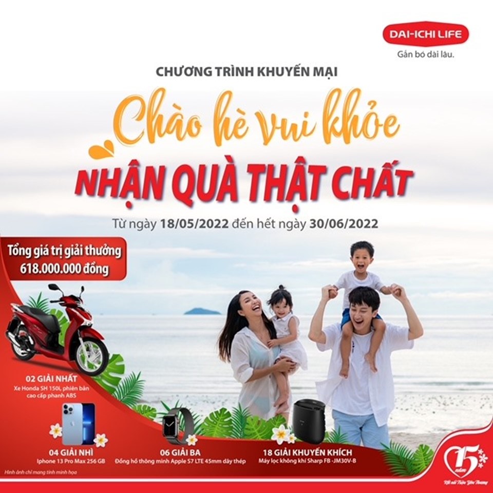 Chương trình khuyến mại “Chào hè vui khỏe, Nhận quà thật chất” với nhiều giải thưởng hấp dẫn có tổng trị giá hơn 600 triệu đồng. Chương trình khuyến mại “Chào hè vui khỏe, Nhận quà thật chất” với nhiều giải thưởng hấp dẫn có tổng trị giá hơn 600 triệu đồng.