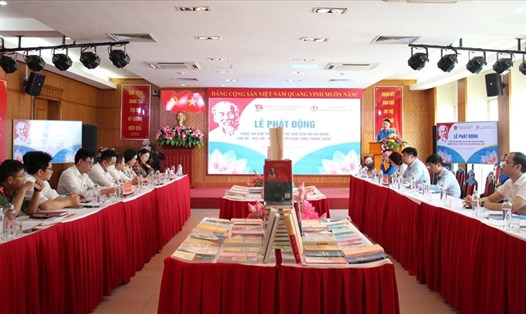 Lễ phát động cuộc thi giới thiệu sách về Chủ tịch Hồ Chí Minh. Ảnh: BTC