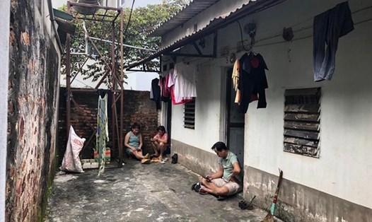 Nhà trọ của người lao động tại xã Kim Chung (Đông Anh, Hà Nội). Ảnh: Tất Thảo
