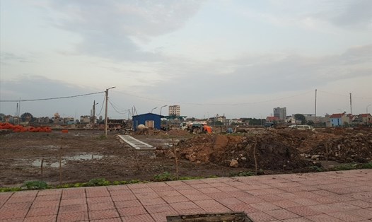 Dự án Khu nhà ở và dịch vụ công nhân Khu công nghiệp Gián Khẩu đang được triển khai xây dựng trên diện tích 40.000m2. Ảnh: Nguyễn Trường