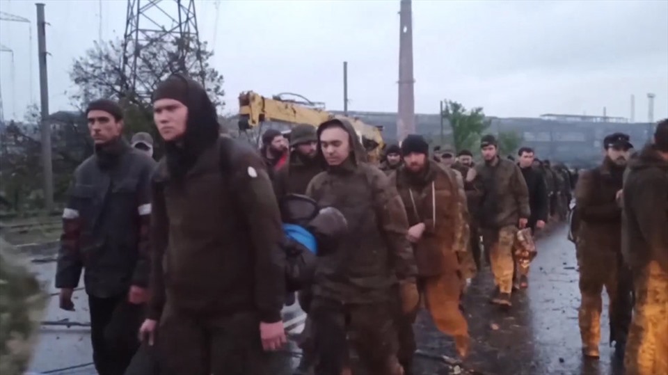 Hundreds of Azov battalion soldiers surrender at Azovstal steel plant