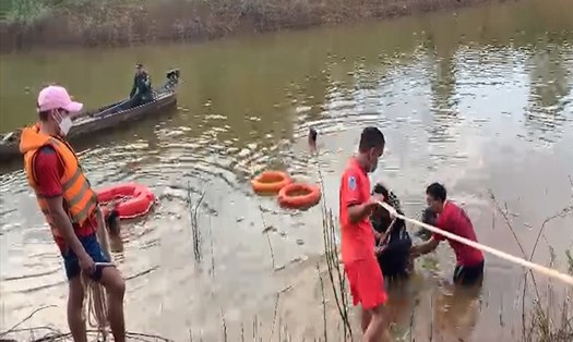 Hiện trường vụ học sinh lớp 3 đuối nước mất tích ở Bình Phước.