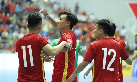 Futsal Việt Nam có nhiều thuận lợi để có thể vượt qua Thái Lan và giành tấm huy chương vàng SEA Games 31. Ảnh: Nguyên Hải