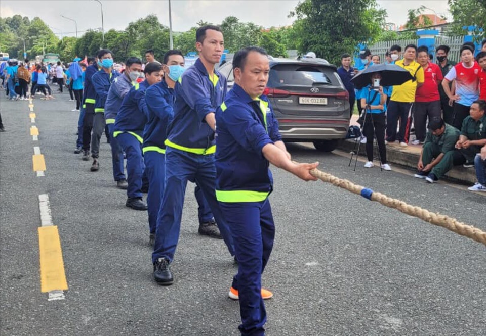 Người lao động tham gia "Ngày hội văn hóa thể thao công nhân, viên chức, người lao động năm 2022". Ảnh: LĐLĐ TP.LK