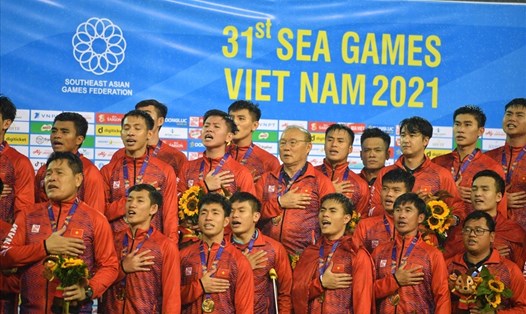 U23 Việt Nam đã bảo vệ thành công huy chương vàng SEA Games. Ảnh: Hải Nguyễn