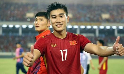 Nhâm Mạnh Dũng - người hùng của U23 Việt Nam. Ảnh: VFF