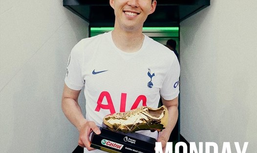 Son Heung-Min là cầu thủ Châu Á đầu tiên đoạt chiếc giày vàng Premier League.  Ảnh: AFP