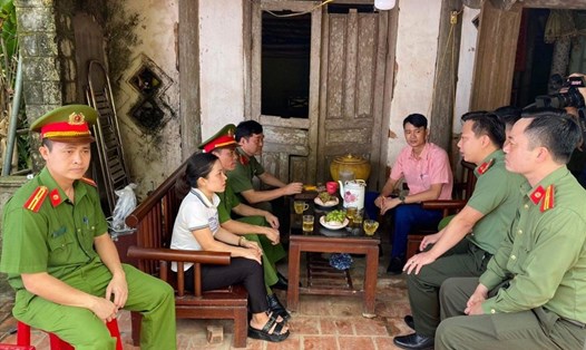Căn nhà nơi gia đình đồng chí Nguyễn Thị Hương đang ở. Ảnh: CĐ Công an tỉnh Nghệ An.