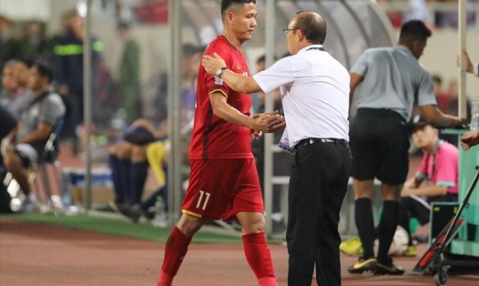 Tiền đạo Nguyễn Anh Đức từng được huấn luyện viên Park Hang-seo tin dùng ở đội tuyển Việt Nam. Ảnh: Sơn Tùng