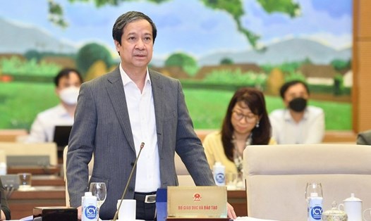 Bộ trưởng Bộ Giáo dục và Đào tạo Nguyễn Kim Sơn. Ảnh: QH