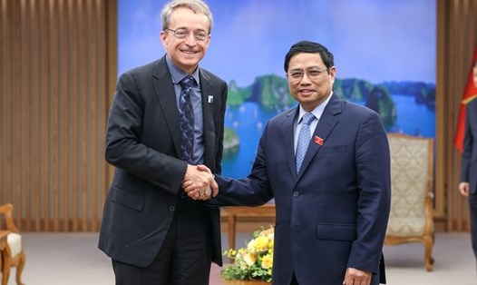 Thủ tướng Phạm Minh Chính tiếp ông Patrick Gelsinger, Giám đốc điều hành Tập đoàn Intel. Ảnh: VGP