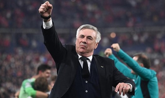 Huấn luyện viên Carlo Ancelotti làm nên lịch sử cùng Real Madrid. Ảnh: AFP