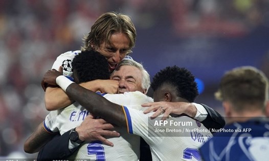 Ancelotti và dàn sao Real Madrid có chỗ đứng riêng trong lịch sử Champions League. Ảnh: AFP