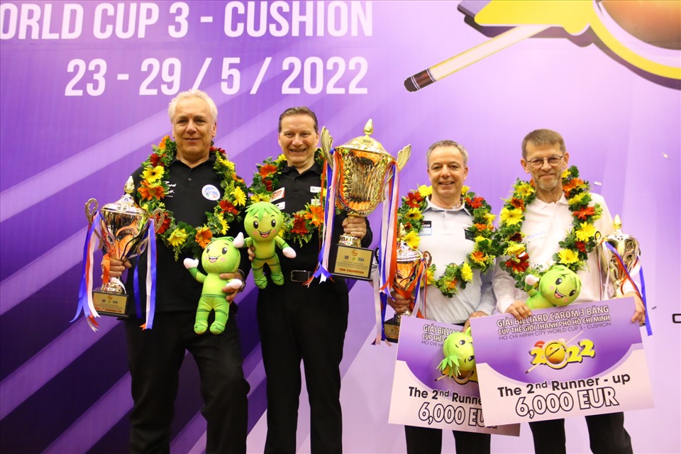 Eddy Merkcx  vô địch Giải Billiards carom 3 băng TPHCM World Cup 2022