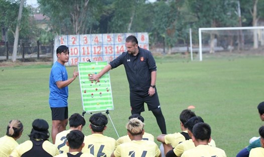 U23 Myanmar chuẩn bị kỹ càng, chu đáo và rất kín tiếng cho SEA Games 31. Ảnh: MFF