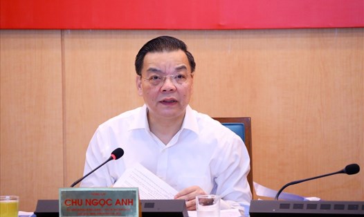 Chủ tịch UBND TP.Hà Nội Chu Ngọc Anh chủ trì phiên họp. Ảnh: Văn Điệp