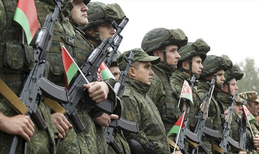 Quân nhân Belarus trong cuộc tập trận chiến lược chung Nga-Belarus “Zapad-2021”. Ảnh: AFP